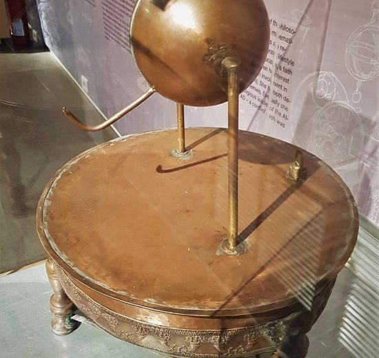 Modern reconstruction of Hero's aeolipile steam device