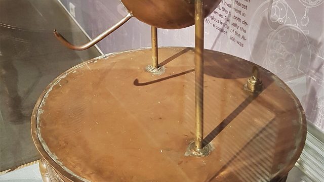 Modern reconstruction of Hero's aeolipile steam device